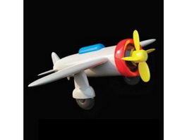 Assembled plastic toy plane 3d preview