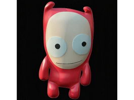Leather toy ugly doll 3d model preview