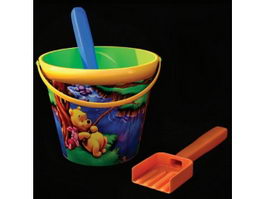Plastic bucket and shovel toy 3d preview