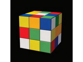 Plastic toy rubik cube 3d preview