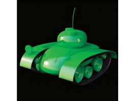 Plastic army toy tank 3d preview