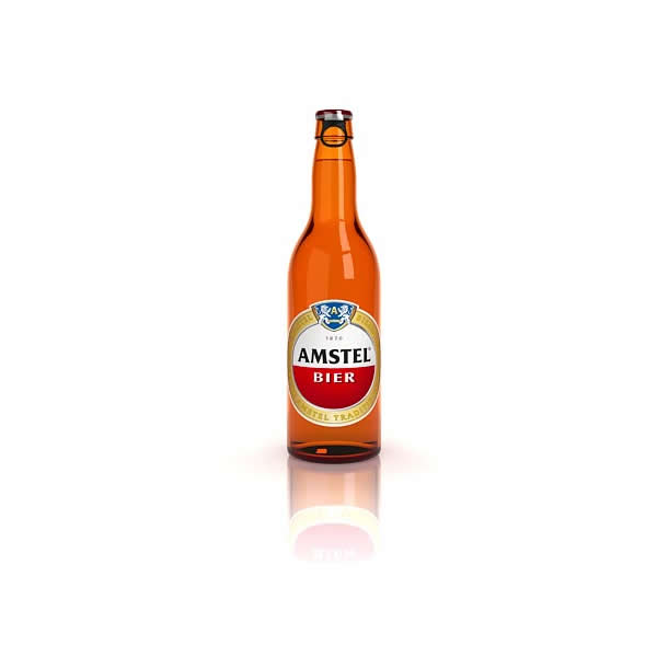 Amstel beer 3d rendering