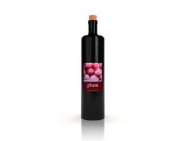 Plum wine 3d model preview