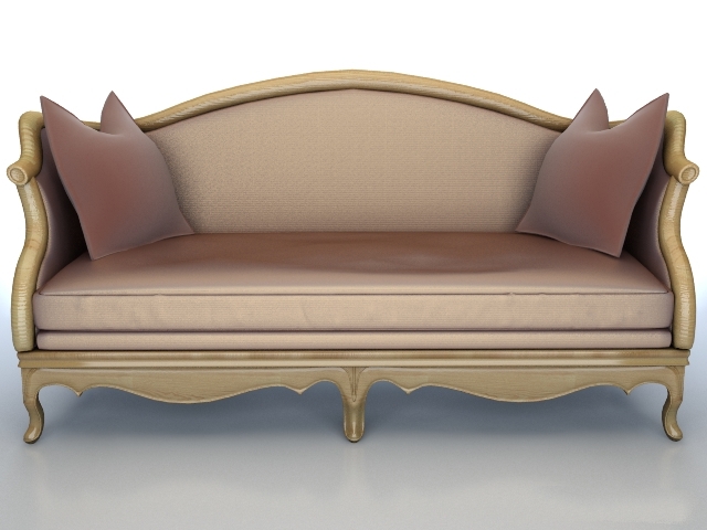 Wooden Sofa 3d Model Free Download