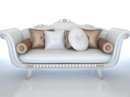 Europe type classical sofa 3d model preview