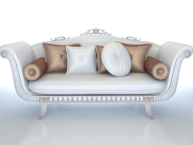 Europe type classical sofa 3d rendering