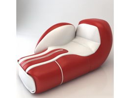 Glove shape chaise lounge 3d model preview