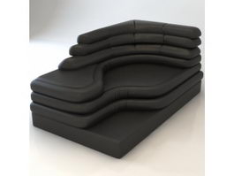Leather corner sofa 3d model preview
