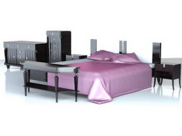 Luxury bedroom furniture sets 3d preview