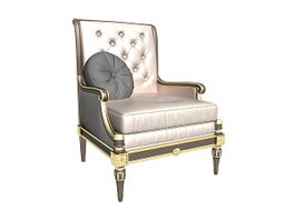 Antique french chair 3d preview
