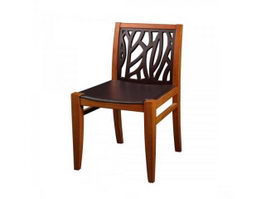 Chinese style antique wooden dining chair 3d model preview