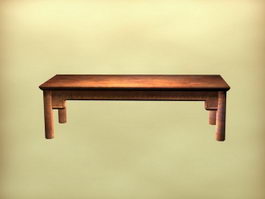 Chinese antique furniture tea table 3d model preview