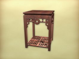 Chinese antique furniture side table 3d preview