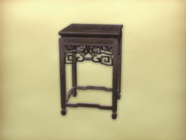 Chinese furniture antique end table 3d preview