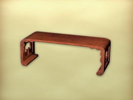 Chinese furniture antique tea table 3d model preview