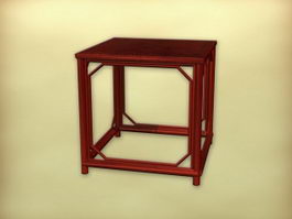 Small antique side table 3d preview