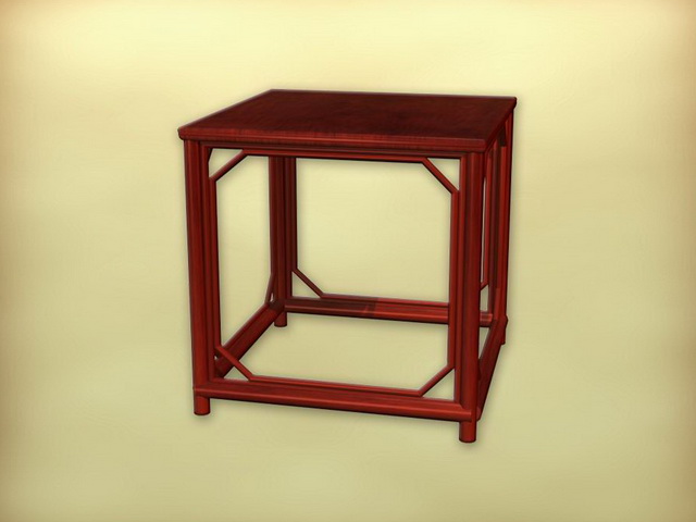 Small antique side table 3d rendering