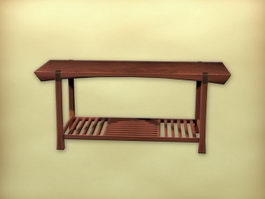 Chinese traditional tea table 3d model preview