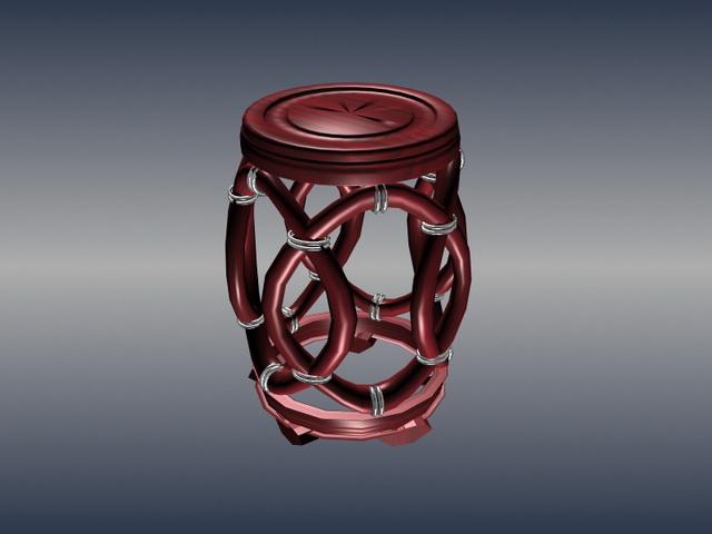 Chinese furniture decorative stool 3d rendering