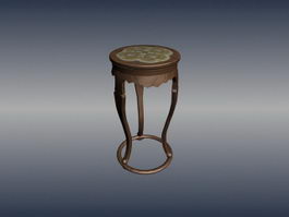 Antique furniture chinese palace stool 3d model preview