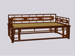Antique chinese bench 3d preview