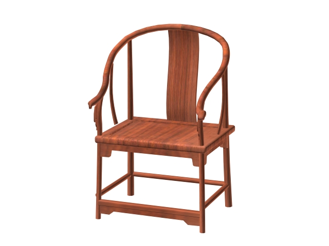 Chinese antique arm chair 3d rendering