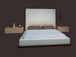 Bed design furniture modern bed 3d model preview
