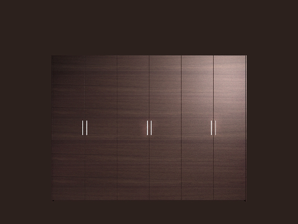 Modern armoire wardrobe 3d rendering