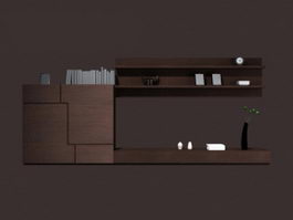 Living room cabinet wall units 3d preview