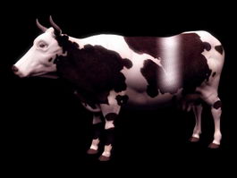 Dairy cow 3d model preview