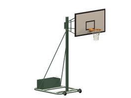Movable basketball shelf 3d model preview