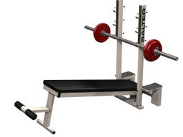 Declined bench press 3d model preview