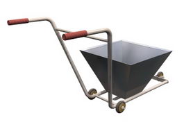 Lane marker cart 3d model preview