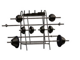 Weight lifting equipment 3d model preview