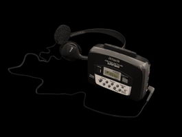 Walkman cassette player 3d model preview