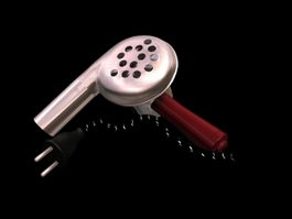 Electric hair drier 3d model preview