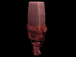 Electret microphone 3d model preview