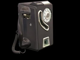 Public phone 3d preview