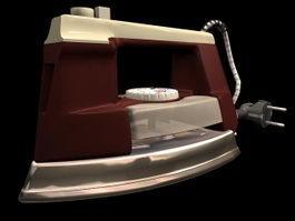 Steam iron 3d model preview