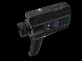GAF Super 8 Movie Camera 3d model preview