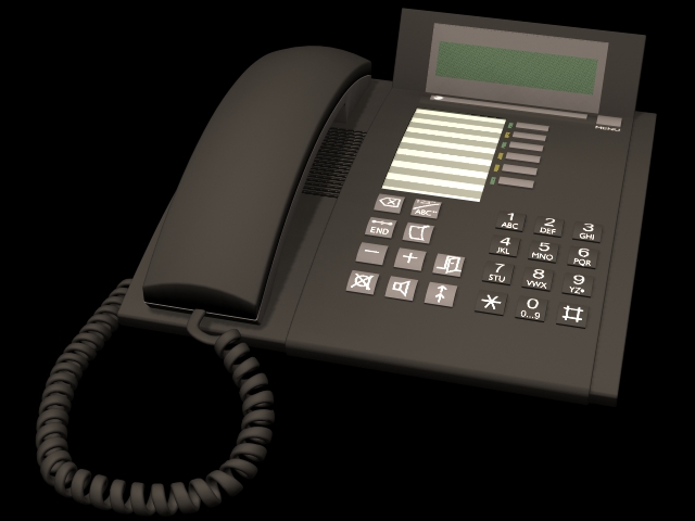 Black telephone 3d model 3dsmax files free download - modeling 10410 on