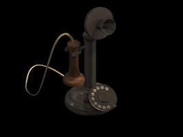 Vintage telephone 3d preview