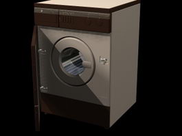 Wash machine 3d model preview