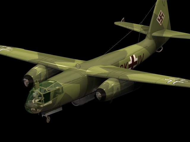 Arado Ar 234 fighter-bomber 3d rendering