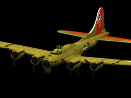 Boeing B-17 Heavy bomber 3d model preview