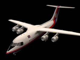 British Aerospace 146 airliner 3d model preview