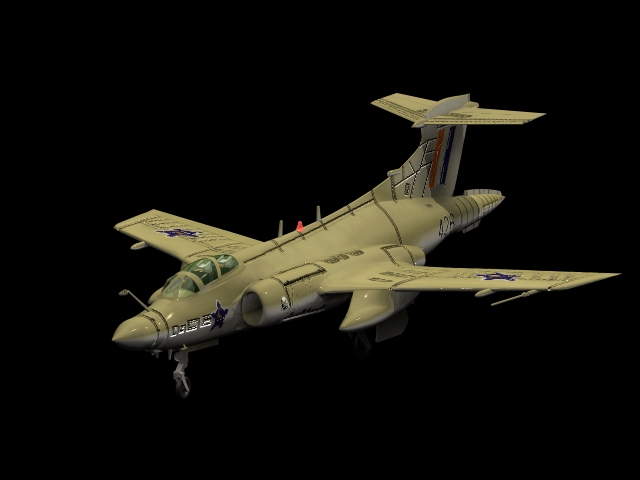 Blackburn Buccaneer Strike aircraft 3d rendering