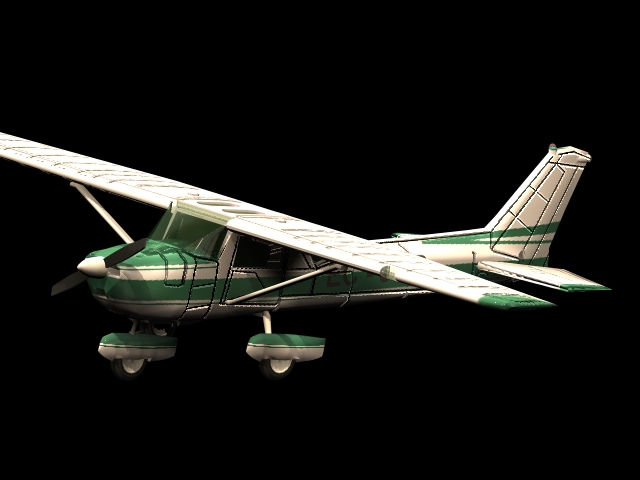 Cessna 172 Skyhawk 3d rendering