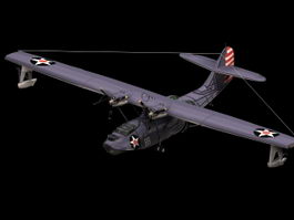 Consolidated PBY5 Catalina Flying boat 3d model preview