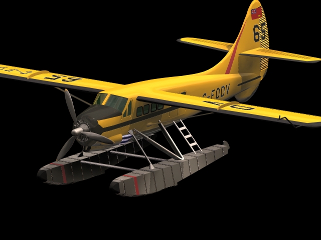 Canada DHC-3 Otter transport aircraft 3d rendering